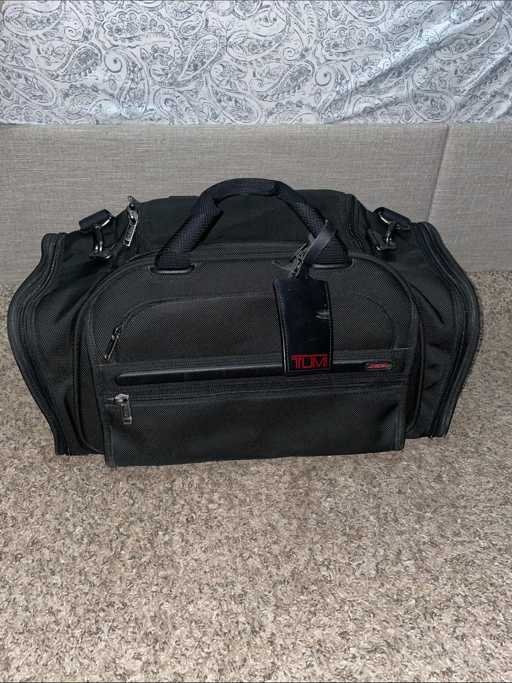 TUMI Black Travel Duffel Bag - Compact Carry-All